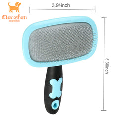 Large Size Stainless Steel Plastic Rubber Self Clean Master Pet Dog Cat Hair Grooming Deshedding Dematting Tool Comb