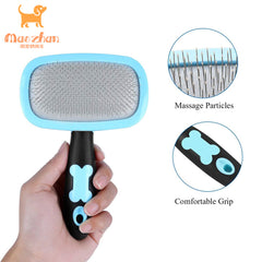 Large Size Stainless Steel Plastic Rubber Self Clean Master Pet Dog Cat Hair Grooming Deshedding Dematting Tool Comb