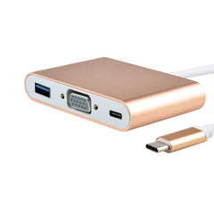 Type C HUB toVGA+USB 3 in 1 USB C HUB Adapter Cable