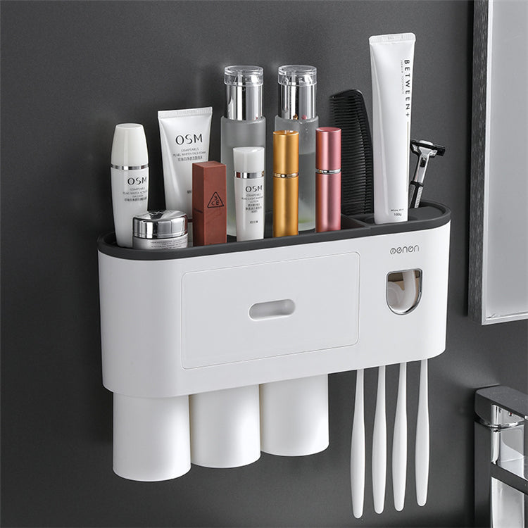 Toothpaste Dispenser and Tootbrush Holder Organisor