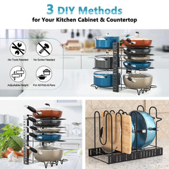 8 Tiers Pot Kitchen Storage Rack