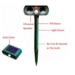 Solar Portable Ultrasonic Repellent for Outdoor Pest Control