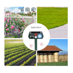 Solar Portable Ultrasonic Repellent for Outdoor Pest Control