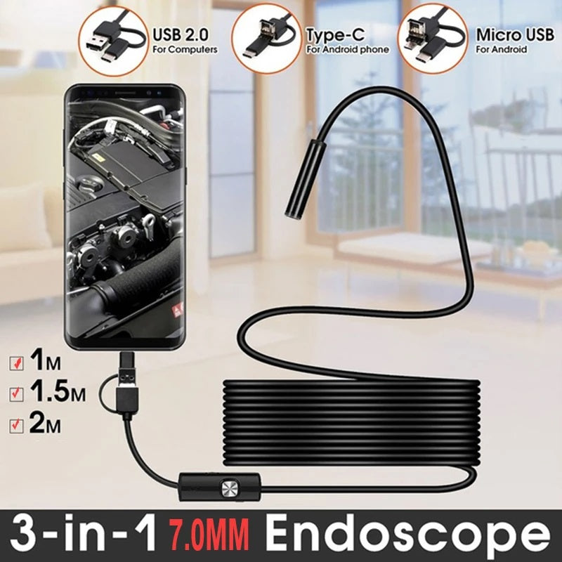 Micro USB TYPE C USB Mini Endoscope Camera 7mm