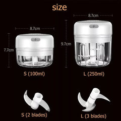 Wireless Portable Electric Mini Vegetable Crusher / Masher - Small (100ml)