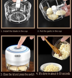 Wireless Portable Electric Mini Vegetable Crusher / Masher - Small (100ml)